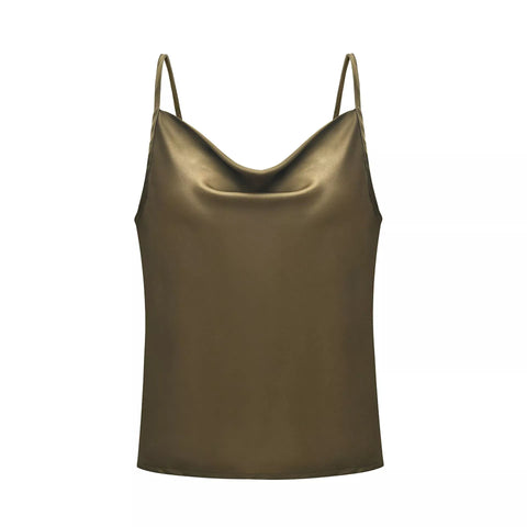 Women's Summer Solid Color Camisole Bottoming Silk Tops