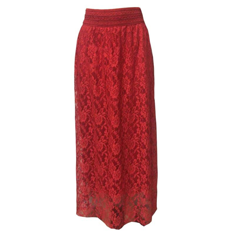 Slimming High Waist Lace Mid-length Big Skirts