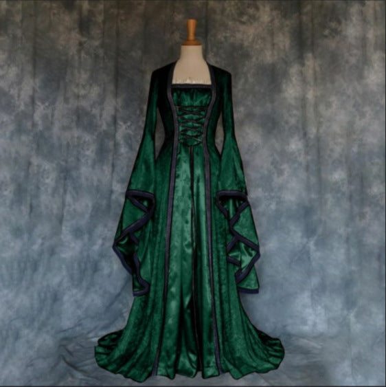 Durable Halloween Dress Medieval Artistic Retro Dresses