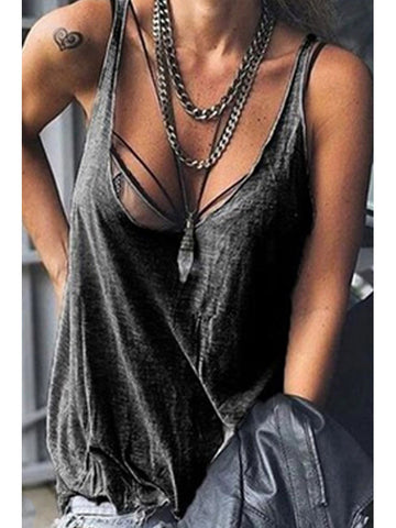Women's Summer Solid Color Camisole T-shirt Tops