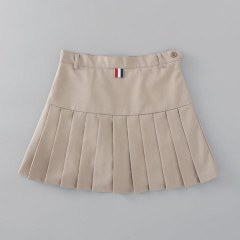 High Waist Preppy Style Quality Cotton Blend Skirts