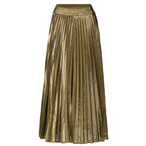 Women's High Waist Big Swing Gold Beach Skirts