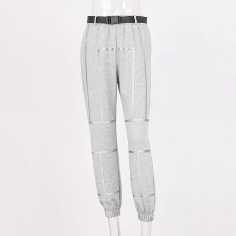 Women's Reflective Stripe Trousers Exercise Casual Clothing