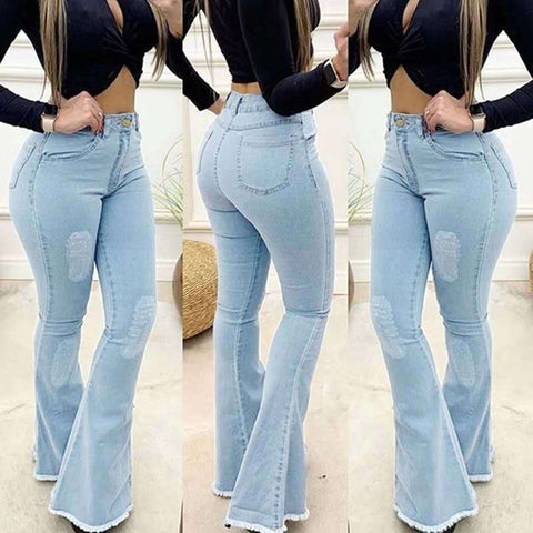 Women's Casual High Waist Sexy English Style Jeans