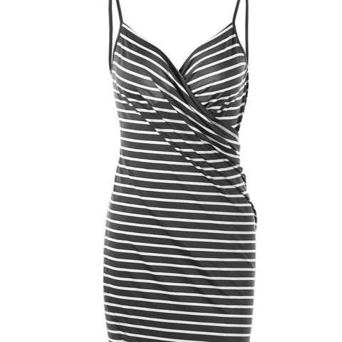 Sexy Beach Dress Wrap Vacation Striped Dresses