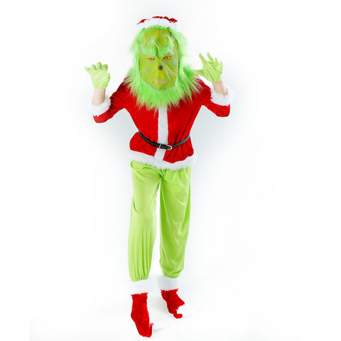 Stole God Steal Green Fur Monster Mask Costumes