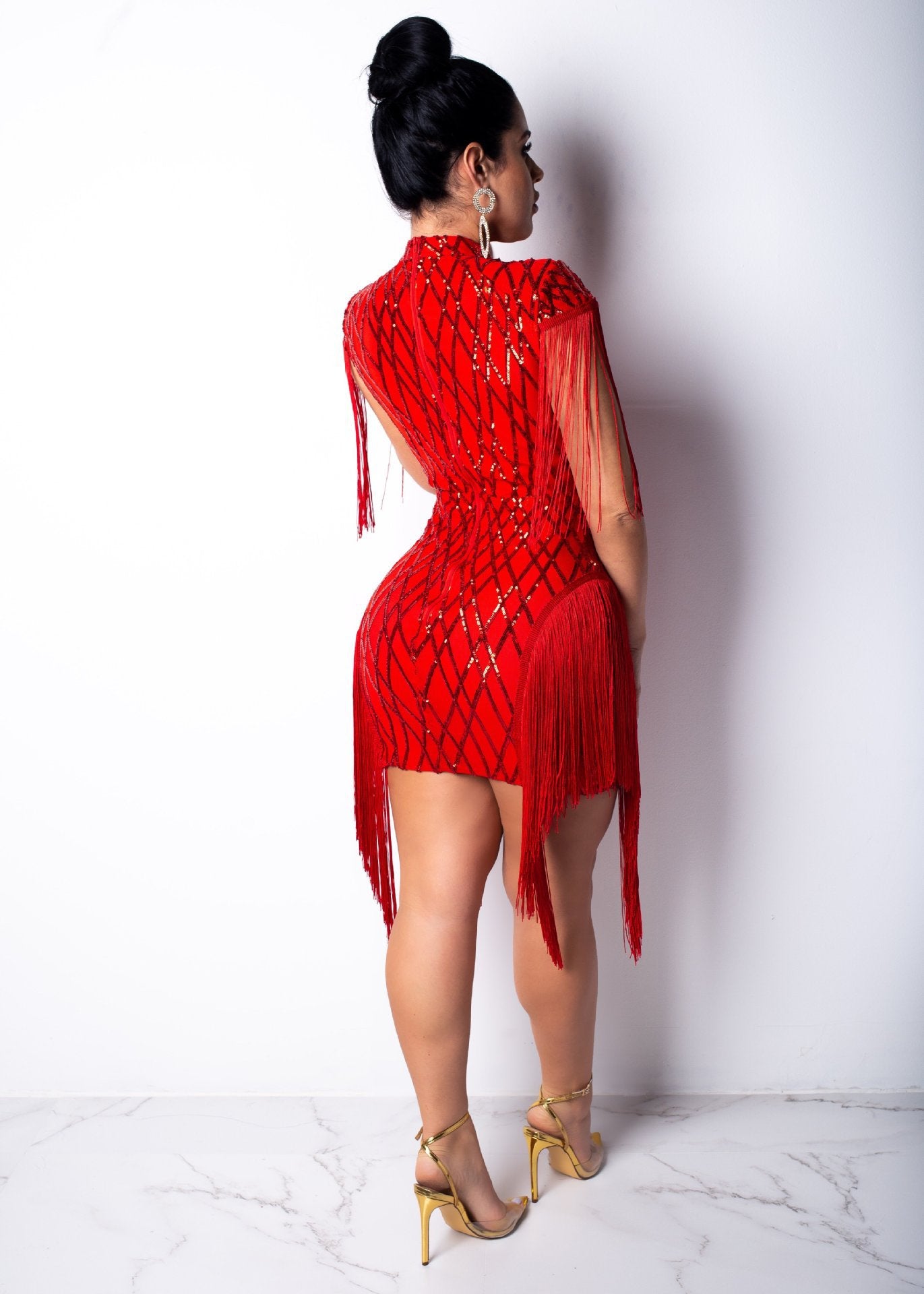 Women's Nightclub Beaded Fashion Sexy Sequins Dress Dresses