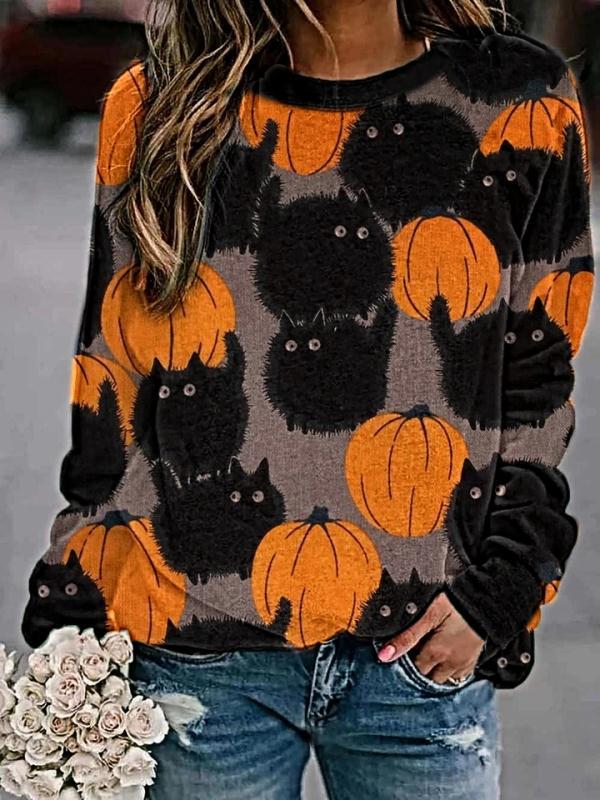 Glamorous Halloween Long Sleeve Pullover Hoodie Sweaters