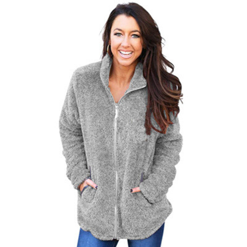 Women's Casual Graceful Zipper Thermal Double-sided Sweaters