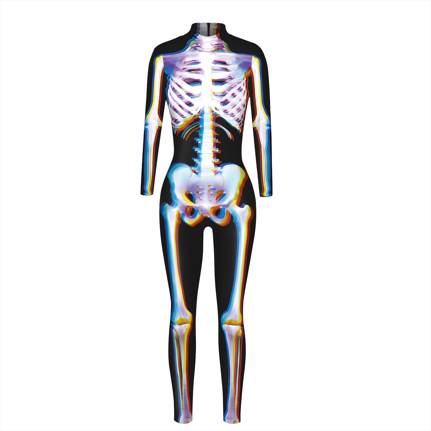Women's Halloween Body Bone Print Party Tight Costumes