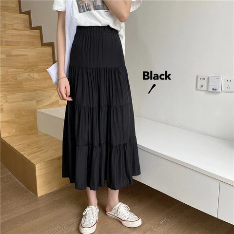 Summer Stitching Cotton And Linen Artistic Skirts