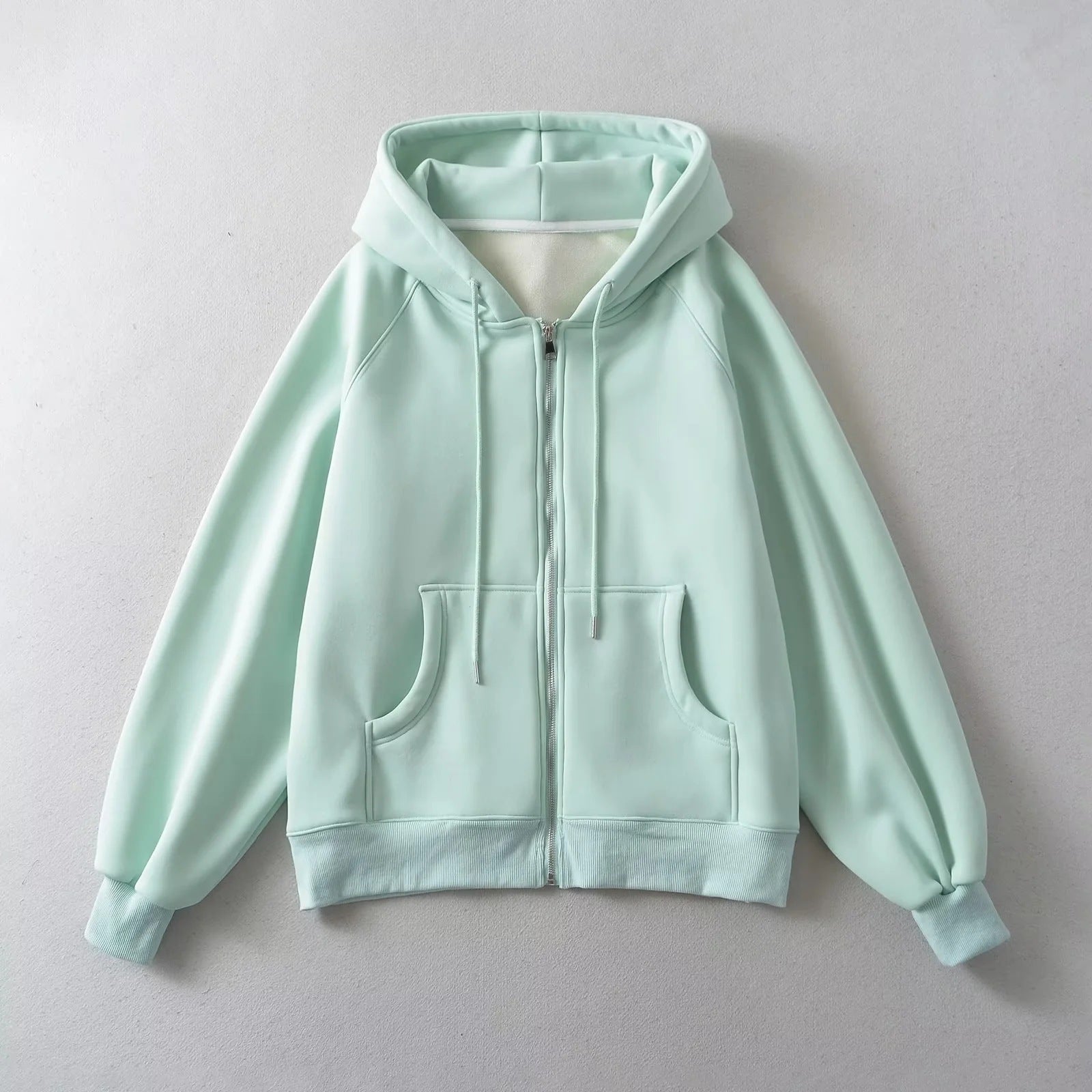 Women's Large Casual Hoodie Solid Color With Sweaters