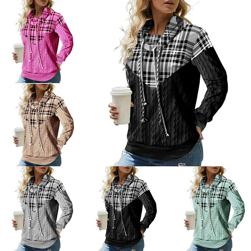 Women's New Leisure Pullover Multicolor Hooded Sweaters