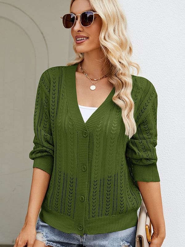Women's Dignified Hollow Knitted Outer Wear Fashion Knitwear