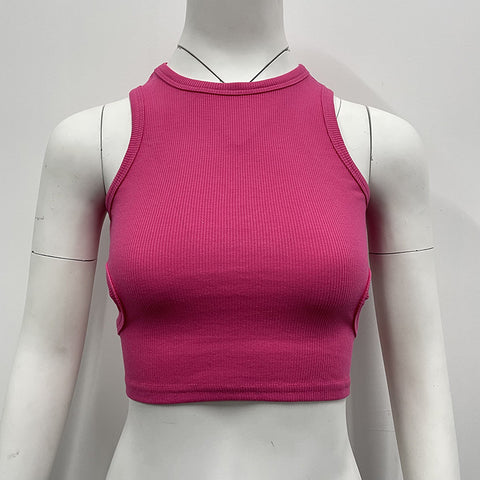 Women's Summer Sports Cropped Hollow Sleeveless For Tops