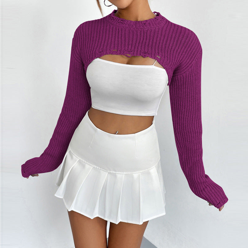 Women's Pullover Knitting Niche Design Outer Sexy Knitwear