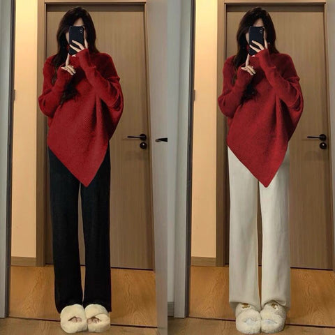Women's Style Loose And Lazy Soft Glutinous Knitted Sweaters