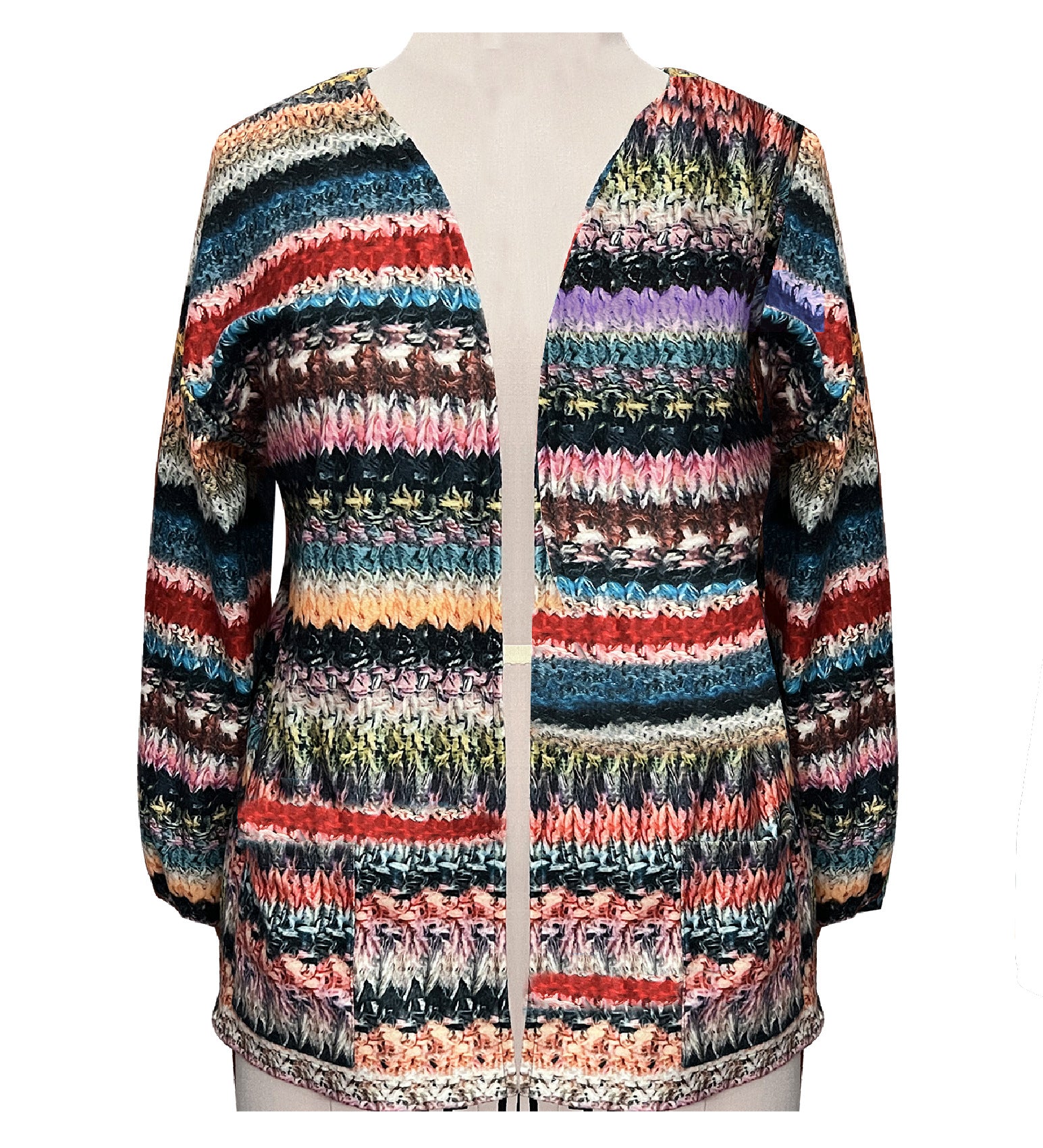 Popular Slouchy Printed Commute Casual Loose Knitwear