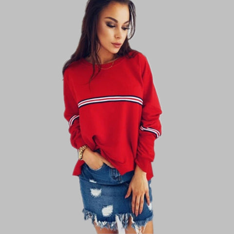 Women's Winter Long-sleeved Stretch Loose T-shirt Blouses