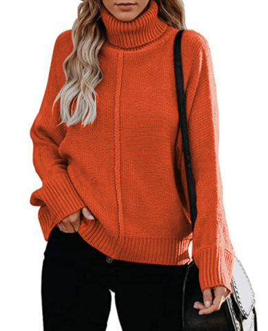 Women's High Collar Loose Commuter Large Fashion Sweaters