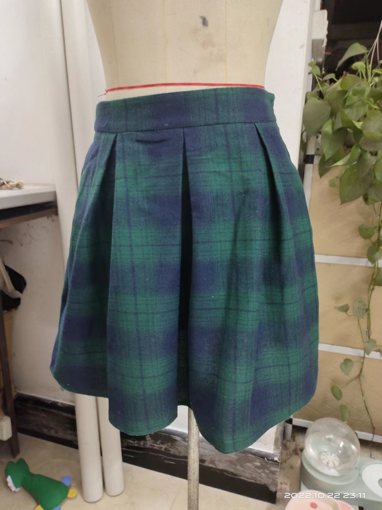 Women's Attractive Classic Patchwork Plaid Pleated Skirts