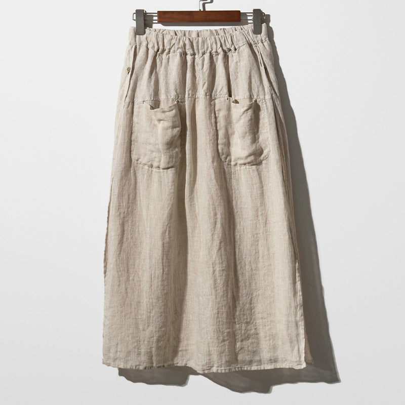 Wide Leg Culottes Design Double Pocket Skirts