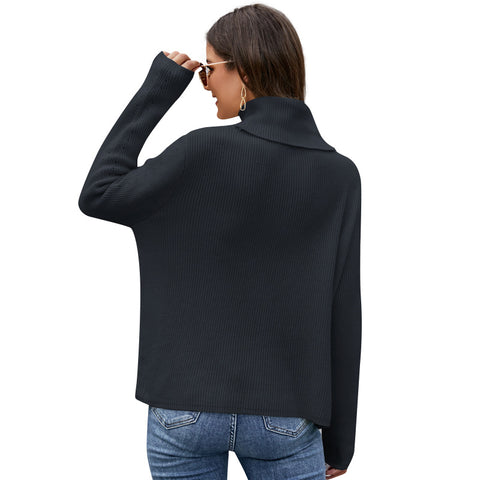 Color Long Sleeve Pullover Knitting Bottoming Sweaters