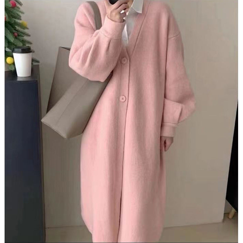 Women's French Style Long Idle Thick Knitted Plus Size