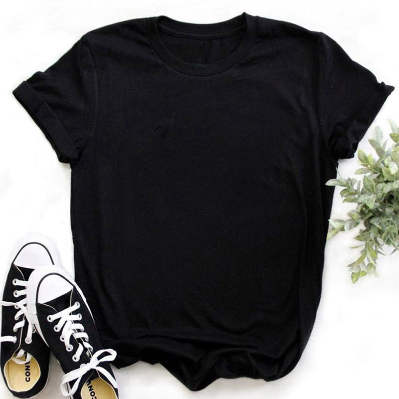 Women's Round Neck Casual Sleeve T-shirt Graphic Blouses