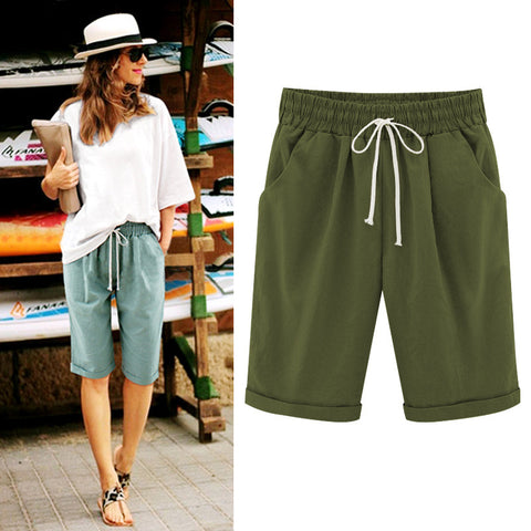 Women's Summer Casual Cropped Thin Outer Wear Pants