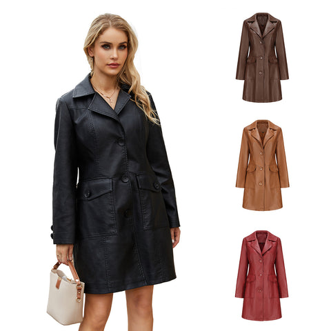 Leather Sleeve Wind Fashion British Female Jackets