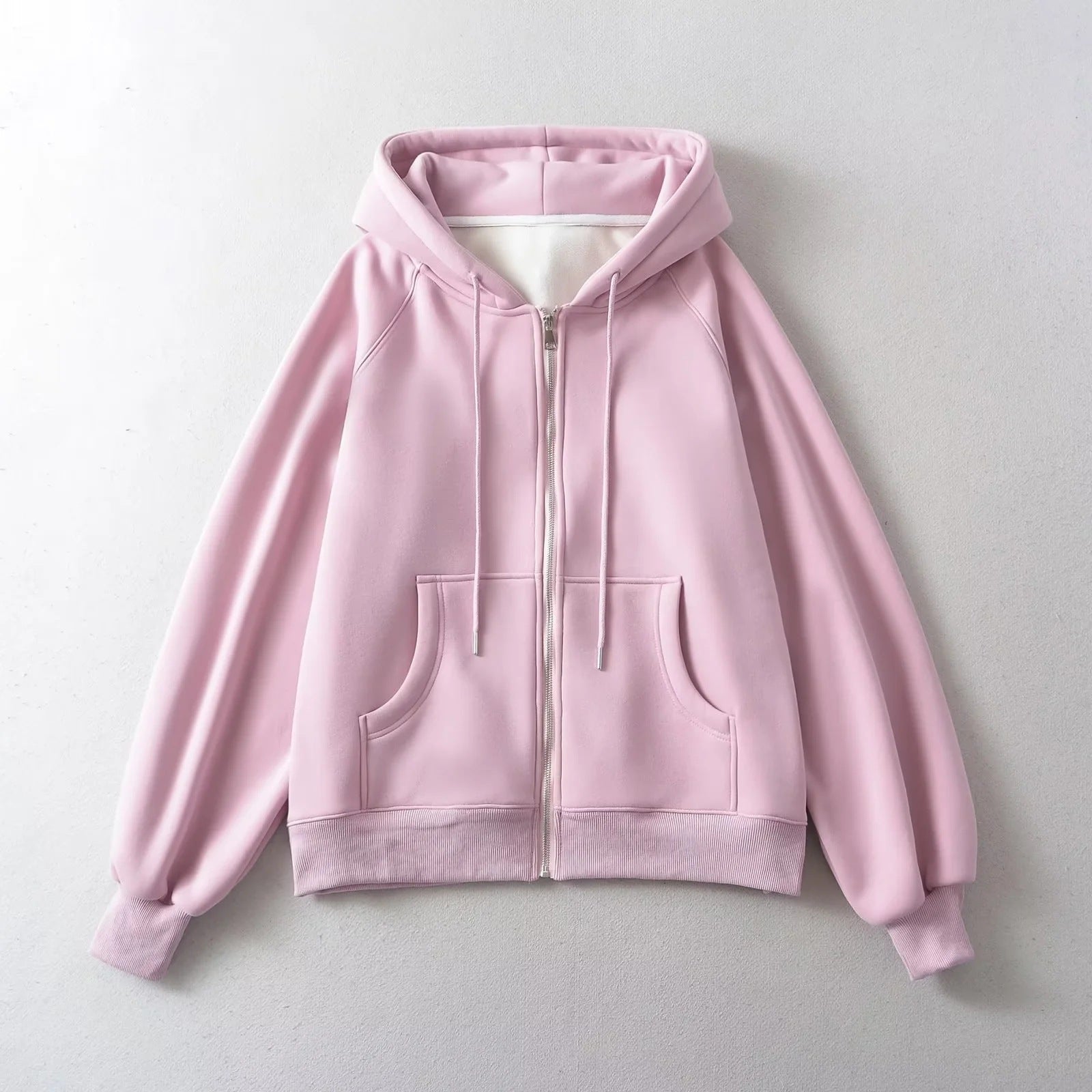 Women's Large Casual Hoodie Solid Color With Sweaters