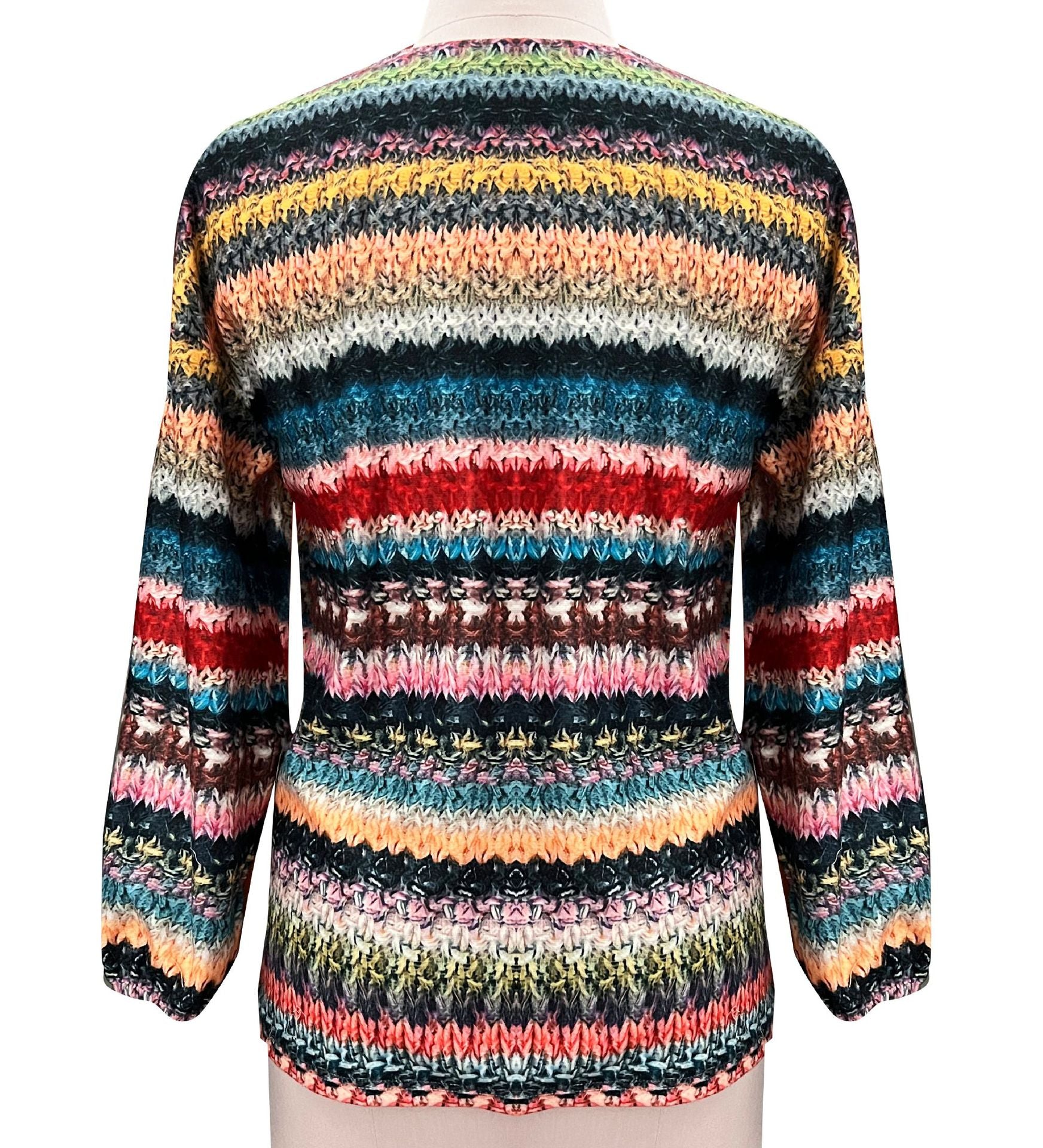 Popular Slouchy Printed Commute Casual Loose Knitwear