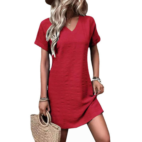 Fashion Sexy Slim Solid Color Sleeve Dresses