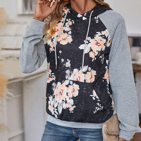 Women's Autumn Long Sleeve Patchwork Hoodie Sweaters