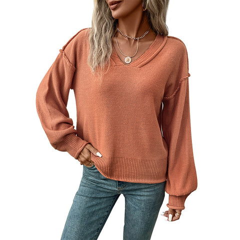 Women's Fashion Wear Long Sleeve Solid Color Sweaters