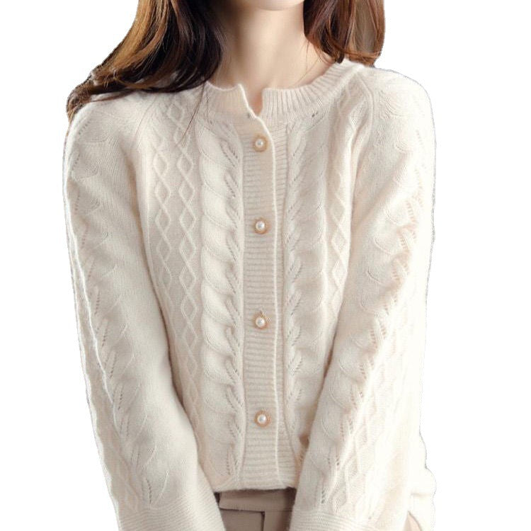 Solid Color Hollow Jacquard Casual Simple Knitwear
