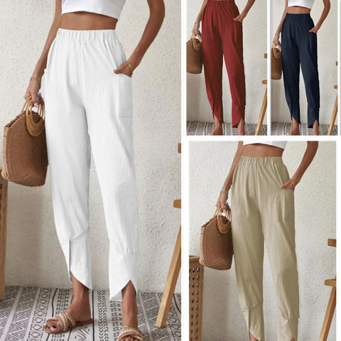 Women's Autumn Solid Color Casual Jogger Loose Pants