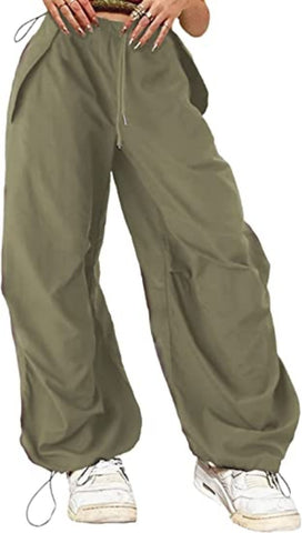 Pantalon de sport ample et décontracté pour femmes, avec cordon de serrage, taille élastique