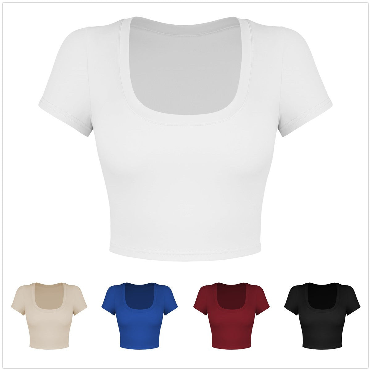 Women's Hot Breathable Cooldry Square Collar Ultra Bare Blouses