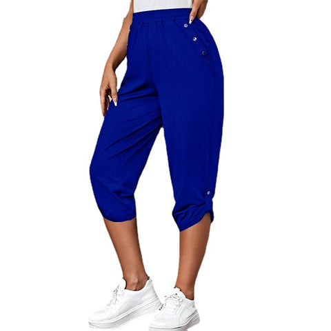 Women's Summer Fashion Casual Cropped Trousers With Pants