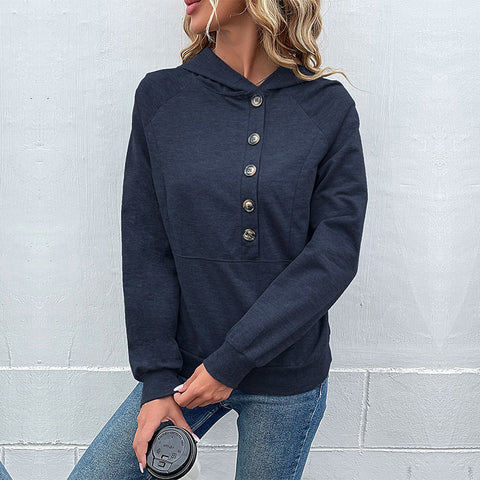 Women's Long Sleeve Solid Color Hoodie Sweaters