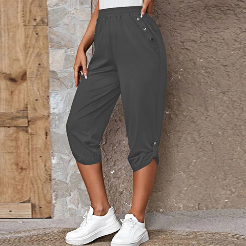 Women's Summer Fashion Casual Cropped Trousers With Pants