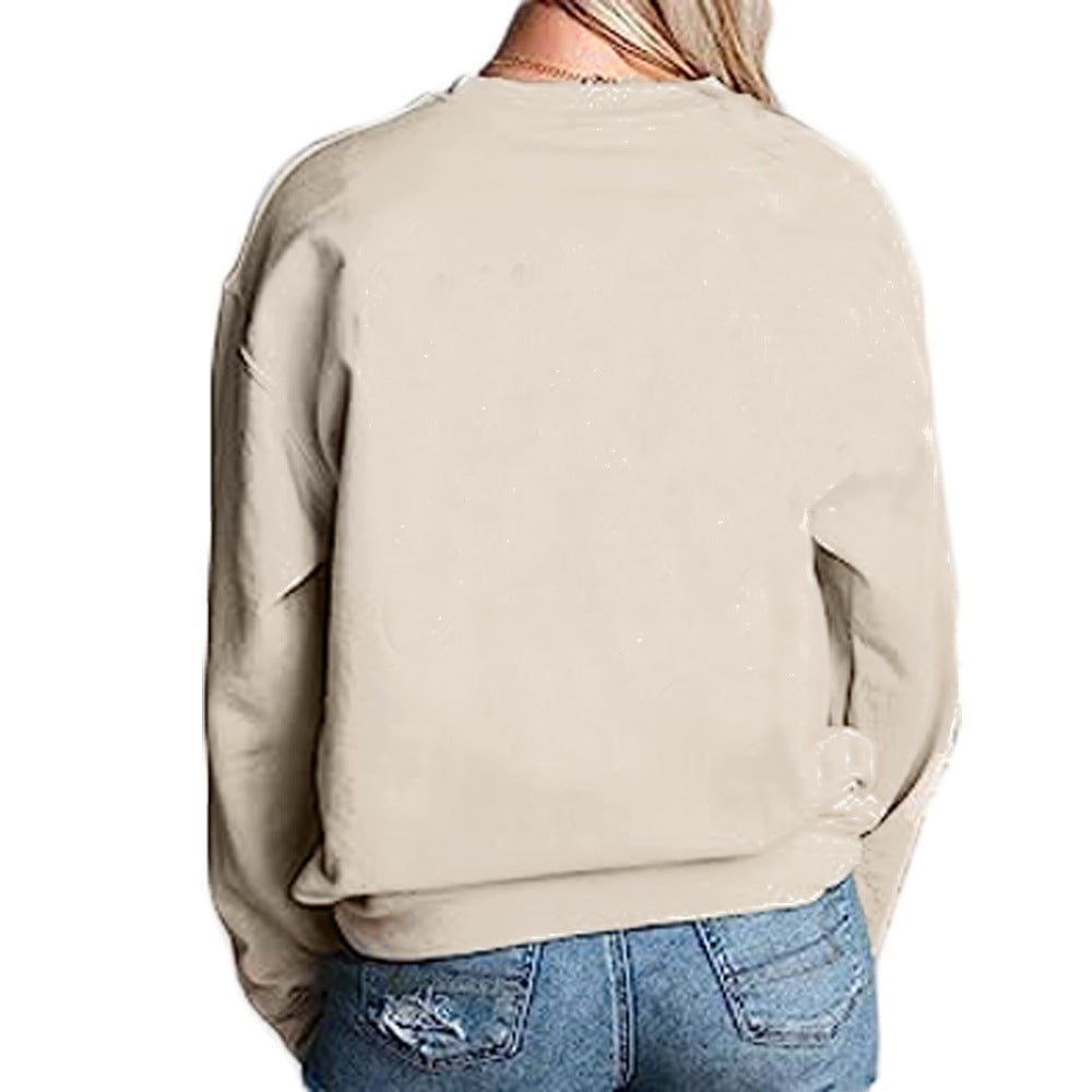 Women's Letter Printing Solid Color Hoodie Orders Sweaters