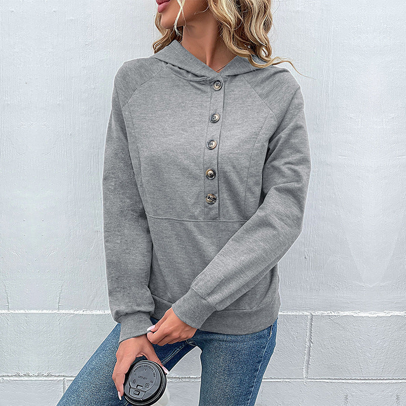 Women's Long Sleeve Solid Color Hoodie Sweaters