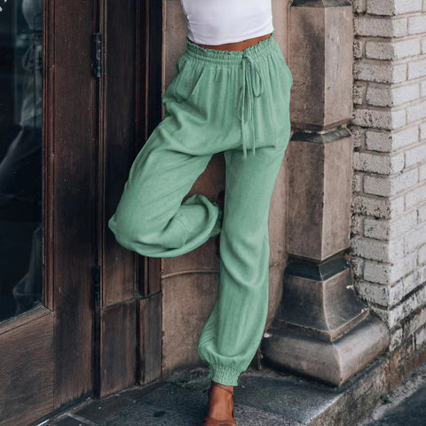Women's Comfort And Casual Trousers Fashion Drawstring Pants