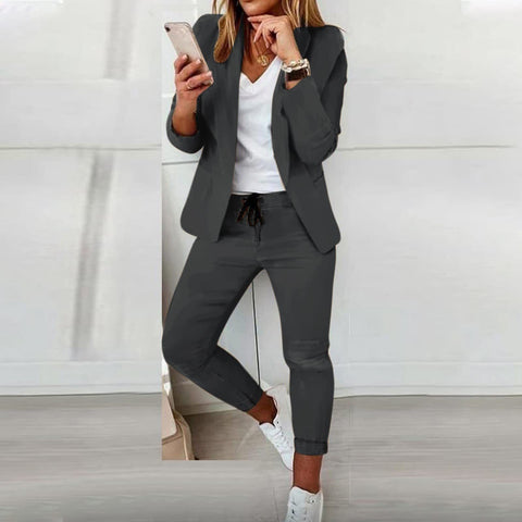 Women's Slouchy Casual Fashion Set Small Suits