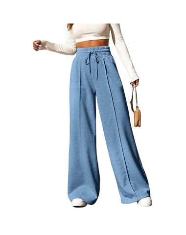 Sports Female Autumn Straight Loose Wide Pants