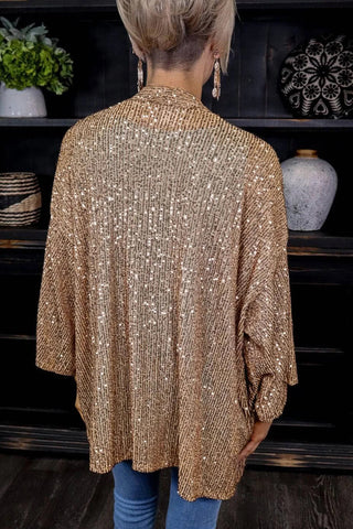 Women's Stylish Autumn Sequined Loose Color Tops