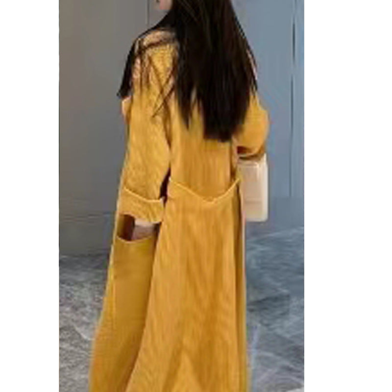 Versatile Graceful Collar Knitted Long Loose-fitting Suits
